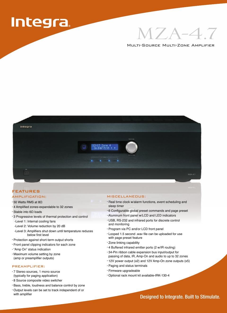 integra mza 4 7 brochure